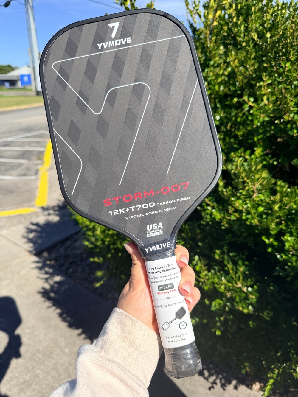 Storm-007 Black Carbon Fiber Pickleball Paddle